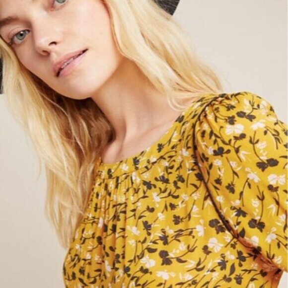 Boho yellow top Maeve by Anthropologie - Picture 3 of 10